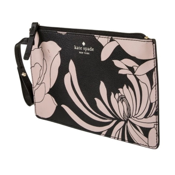 Kate Spade Black and Pink Floral Wristlet - Picture 7 of 9